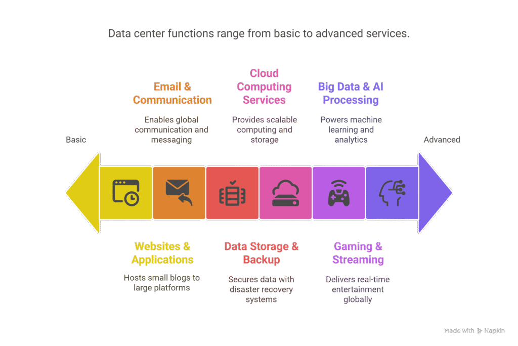 Functions of a data center